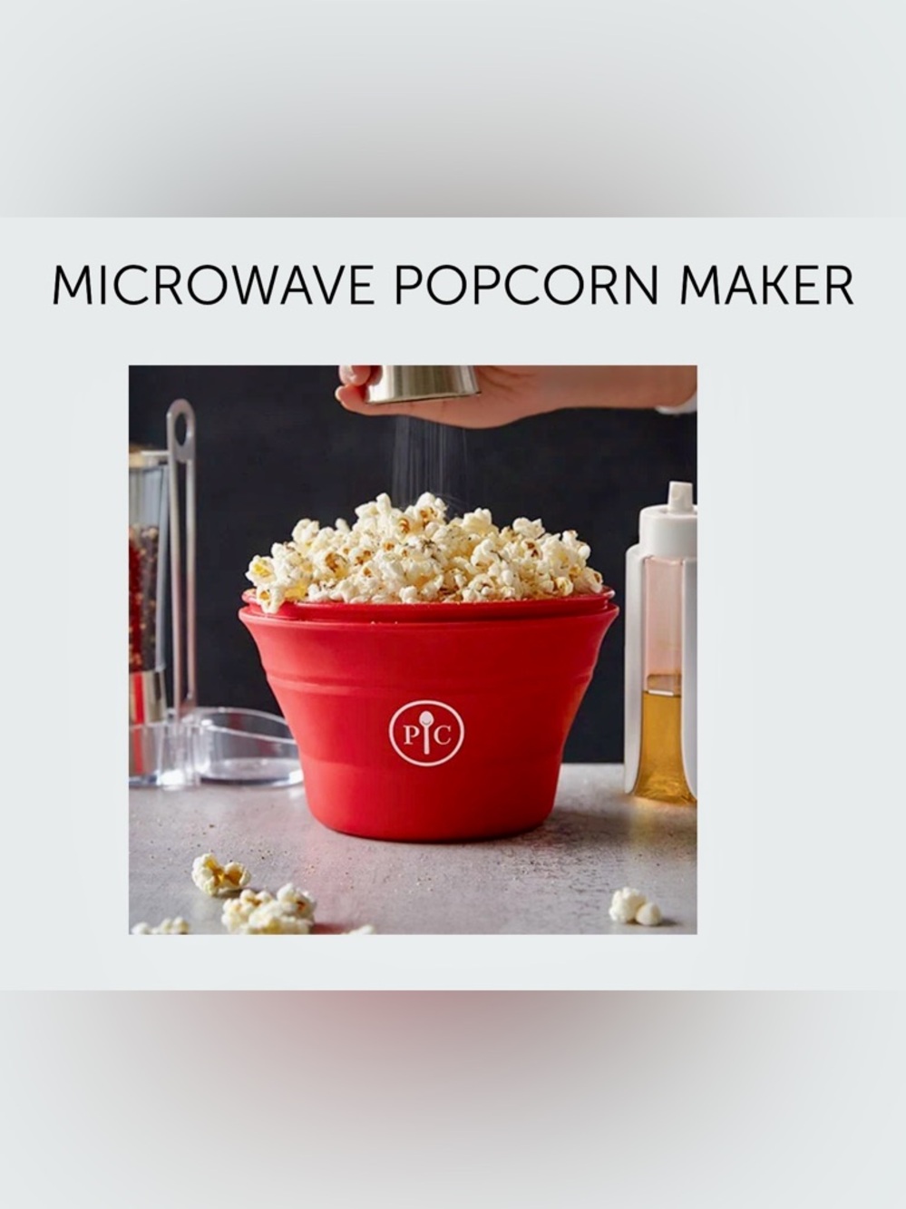 Pampered Chef Red Microwave Popcorn Maker
NEW IN PACKAGING